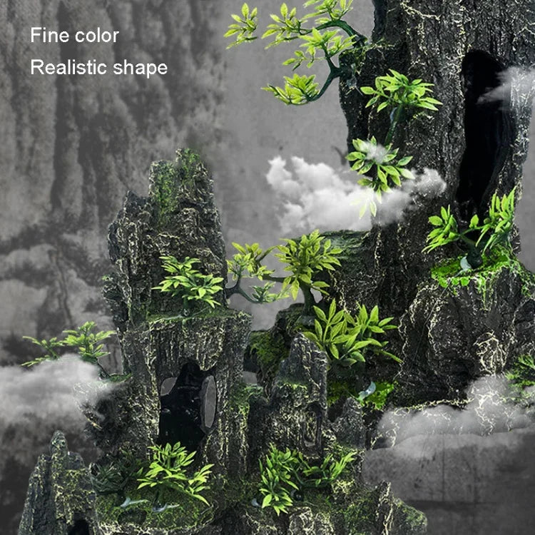 Stein Aquarium Landschaft Simulation Harz Aquarium Dekorative Verzierung, Stil:, Höhlenberg C, Höhlenberg D, Kleiner Felsengarten, Dreibeiniger Felsengarten, Großer Felsengarten, Shunfeng Berg, Yu Berg