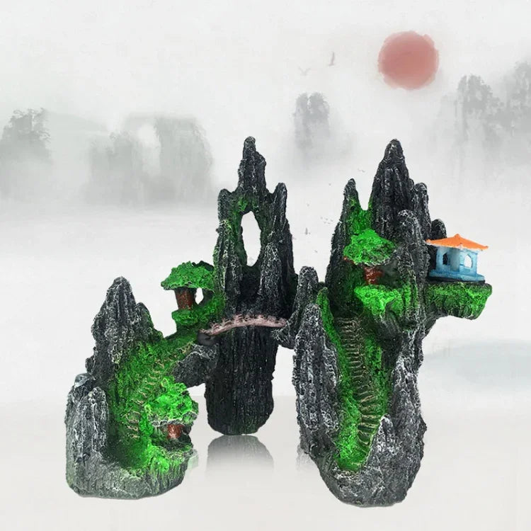 Stein Aquarium Landschaft Simulation Harz Aquarium Dekorative Verzierung, Stil:, Höhlenberg C, Höhlenberg D, Kleiner Felsengarten, Dreibeiniger Felsengarten, Großer Felsengarten, Shunfeng Berg, Yu Berg