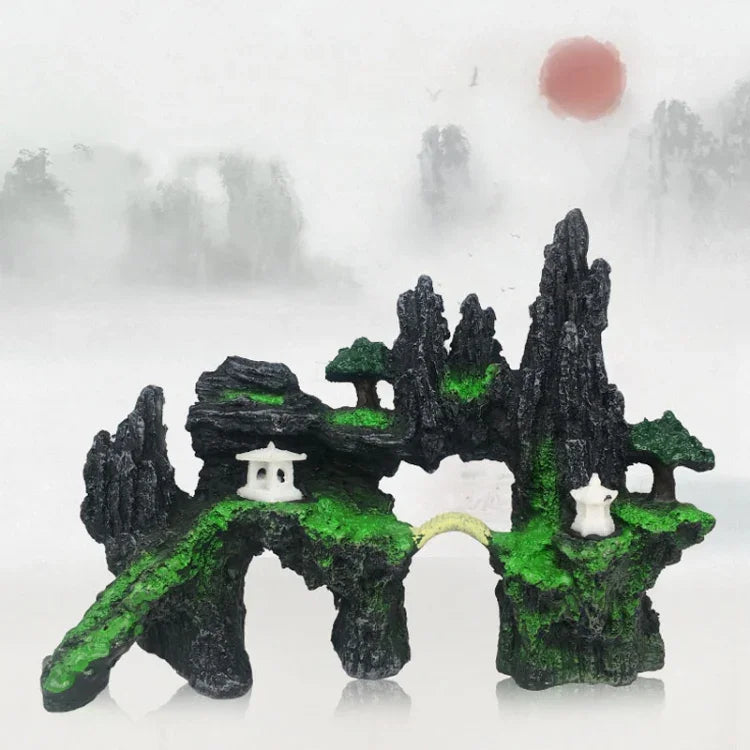 Stein Aquarium Landschaft Simulation Harz Aquarium Dekorative Verzierung, Stil:, Höhlenberg C, Höhlenberg D, Kleiner Felsengarten, Dreibeiniger Felsengarten, Großer Felsengarten, Shunfeng Berg, Yu Berg
