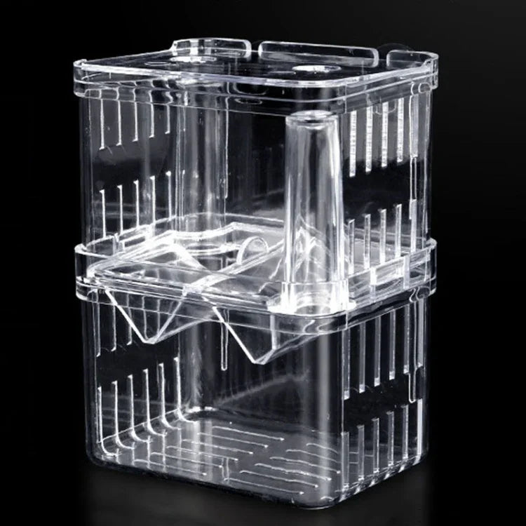 Peacock Fish Doppelschicht Transparente Zuchtisolationsbox Aquarium Zuchtbox, Klein, Groß, Extragroß