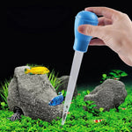 Kleines Aquarium Wasserwechsel Siphonabsauger manuell Mini Saugrohr, Blau, Grün