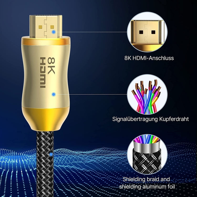 HDMI 2.1 Version 8K 60Hz Für PS4 Kabel Projektor Notebook Set-Top-Box Kabel, HD803 1m, HD803 1,5m, HD803 2m, HD803 3m, HD803 5m, HD803 10m, HD803 15m
