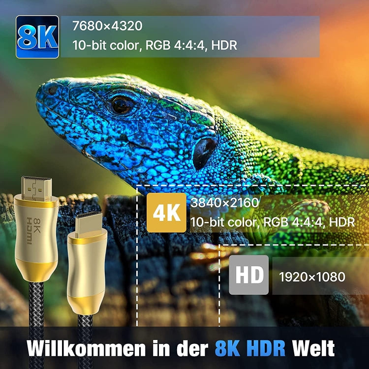 HDMI 2.1 Version 8K 60Hz Für PS4 Kabel Projektor Notebook Set-Top-Box Kabel, HD803 1m, HD803 1,5m, HD803 2m, HD803 3m, HD803 5m, HD803 10m, HD803 15m