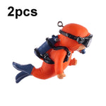 2 Stück Fischbehälter Taucher Aquarium Ornamente Aquascape Dekorationen, Normal Schwarz, Normal Rosa, Normal Grün, Mit Kamera Blau, Mit Kamera Schwarz, Mit Kamera Rosa, Mit Kamera Grün, Mit Kamera Orange, Normal Blau, Normal Orange