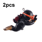 2 Stück Fischbehälter Taucher Aquarium Ornamente Aquascape Dekorationen, Normal Schwarz, Normal Rosa, Normal Grün, Mit Kamera Blau, Mit Kamera Schwarz, Mit Kamera Rosa, Mit Kamera Grün, Mit Kamera Orange, Normal Blau, Normal Orange