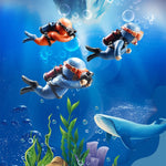 2 Stück Fischbehälter Taucher Aquarium Ornamente Aquascape Dekorationen, Normal Schwarz, Normal Rosa, Normal Grün, Mit Kamera Blau, Mit Kamera Schwarz, Mit Kamera Rosa, Mit Kamera Grün, Mit Kamera Orange, Normal Blau, Normal Orange