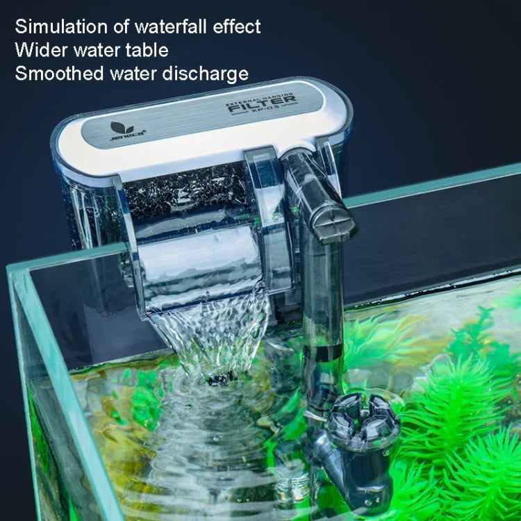 Kleiner externer Wasserfallfilter für Aquarien, CN-Stecker, Jeneca XP-03, Jeneca XP-05, Jeneca XP-09, Jeneca XP-11, Jeneca XP-13
