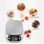 Kleine multifunktionale Küchenwaage, hochpräzise elektronische Waage mit LCD-Digitalanzeige, 3 kg/ 0,1 g, 5 kg/ 0,1 g, 10 kg/ 1 g