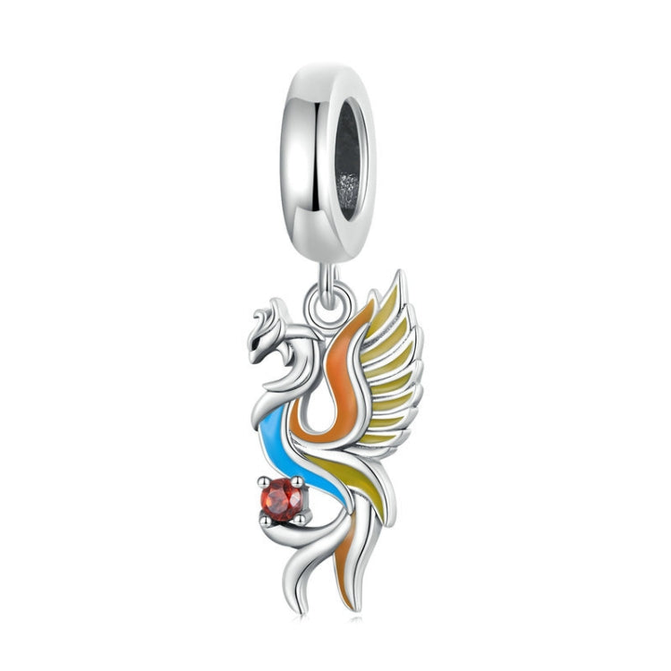 Sterling Silber S925 Phönix Armband Perlen Langlebigkeit Vogel Zirkon Anhänger, SCC2444