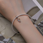 Sterling Silber S925 Phönix Armband Perlen Langlebigkeit Vogel Zirkon Anhänger, SCC2444