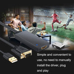 HD55Y VGA zu HDMI Adapterkabel VGA+USB zu HD 1080P Konverter mit Netzteil, VGA+USB zu HDMI