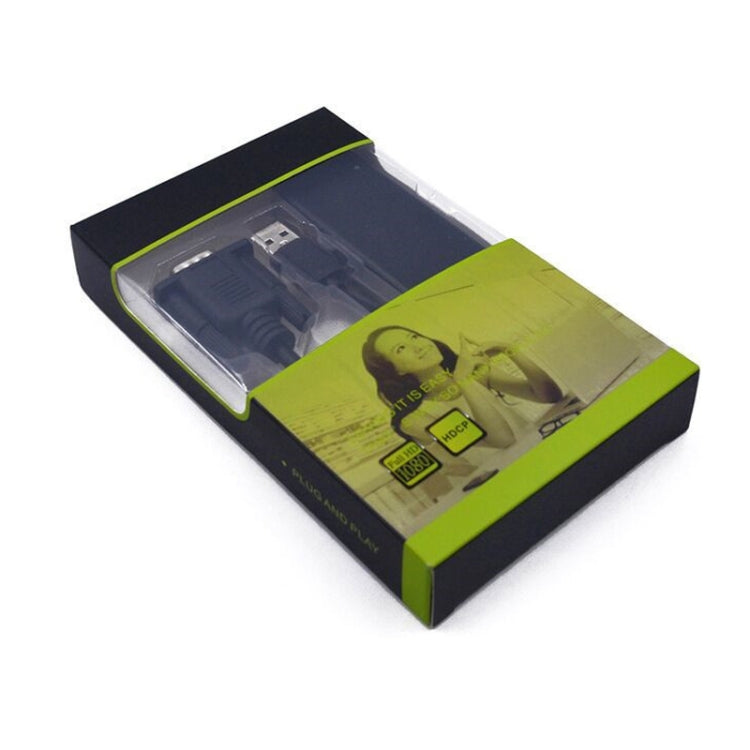 HD55Y VGA zu HDMI Adapterkabel VGA+USB zu HD 1080P Konverter mit Netzteil, VGA+USB zu HDMI