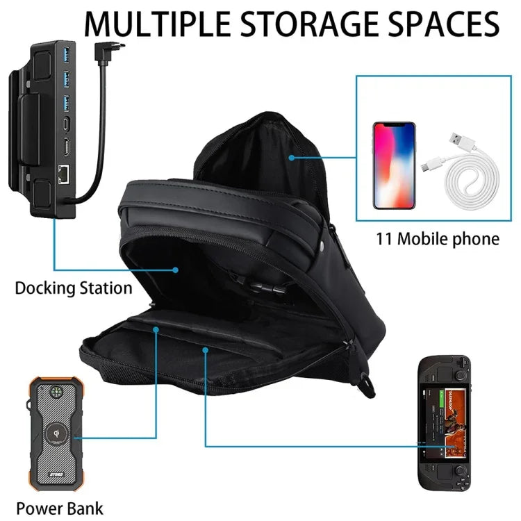Umhängetasche für Steam Deck-Spielkonsole, Schultertasche, Brusttasche, Modell 5