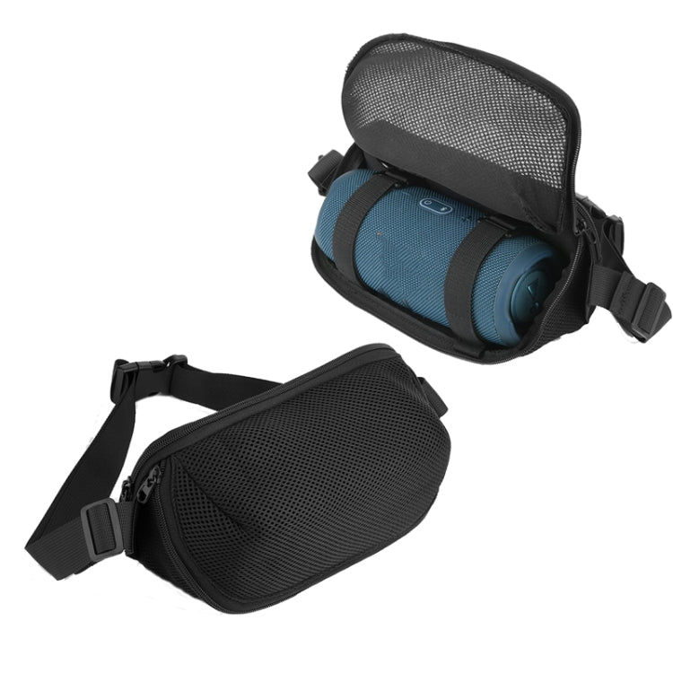 Universelle Bluetooth Lautsprecher Messenger Bag Brusttasche Handtasche für JBL Flip Serie/UE BOOM 3/Beats Pill usw., Blau, Schwarz