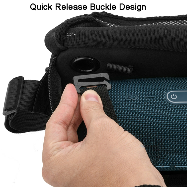 Universelle Bluetooth Lautsprecher Messenger Bag Brusttasche Handtasche für JBL Flip Serie/UE BOOM 3/Beats Pill usw., Blau, Schwarz
