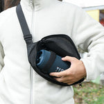 Universelle Bluetooth Lautsprecher Messenger Bag Brusttasche Handtasche für JBL Flip Serie/UE BOOM 3/Beats Pill usw., Blau, Schwarz