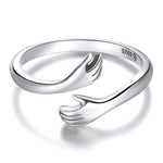 925er Sterlingsilber „Warme Umarmung“ offener, verstellbarer Ring, BSR176, BSR176-B, BSR176-C