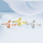 925er Sterlingsilber „Warme Umarmung“ offener, verstellbarer Ring, BSR176, BSR176-B, BSR176-C