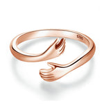 925er Sterlingsilber „Warme Umarmung“ offener, verstellbarer Ring, BSR176, BSR176-B, BSR176-C