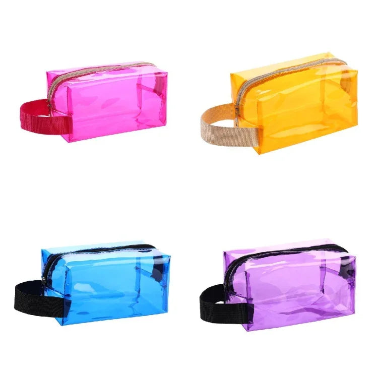 Handtasche aus PVC, glänzend, wasserdicht, Kosmetiktasche, Kulturbeutel