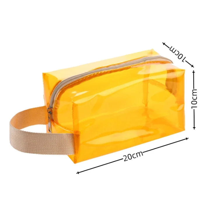 Handtasche aus PVC, glänzend, wasserdicht, Kosmetiktasche, Kulturbeutel