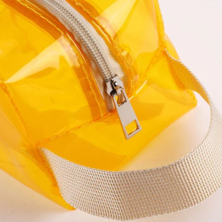 Handtasche aus PVC, glänzend, wasserdicht, Kosmetiktasche, Kulturbeutel