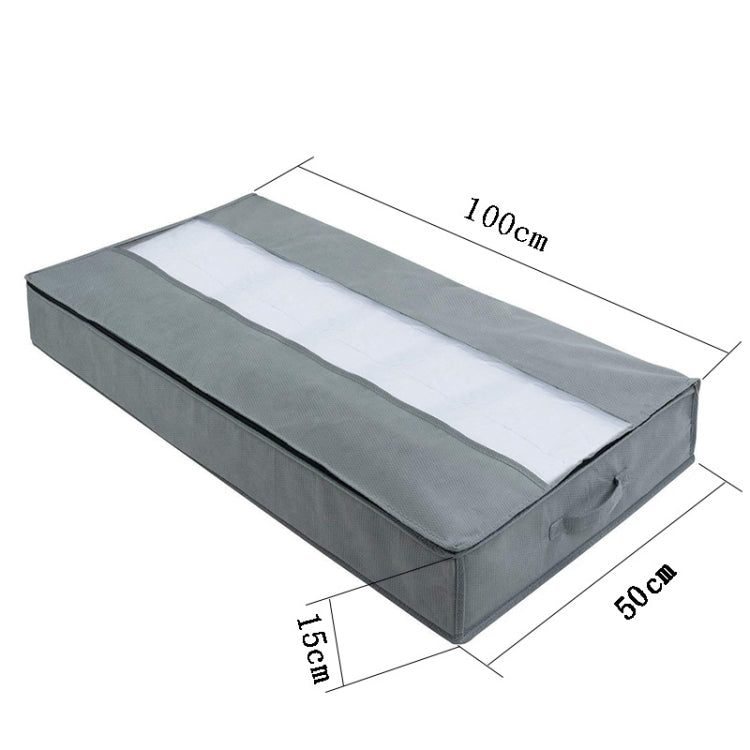 Vlies-Steppdecken-Aufbewahrungstasche, staubdichte Finishing-Tasche für Zuhause, Umzugs-Packtasche, 100 x 50 x 15 cm, Hellgrau, Dunkelgrau, Schwarz