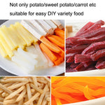 JD-052 Pommes Frites Schneider aus Edelstahl, Multifunktionaler Manueller Pommes Frites Schneider für Zuhause, Kartoffelschneider 4, Kartoffelschneider 5