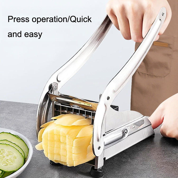 JD-052 Pommes Frites Schneider aus Edelstahl, Multifunktionaler Manueller Pommes Frites Schneider für Zuhause, Kartoffelschneider 4, Kartoffelschneider 5