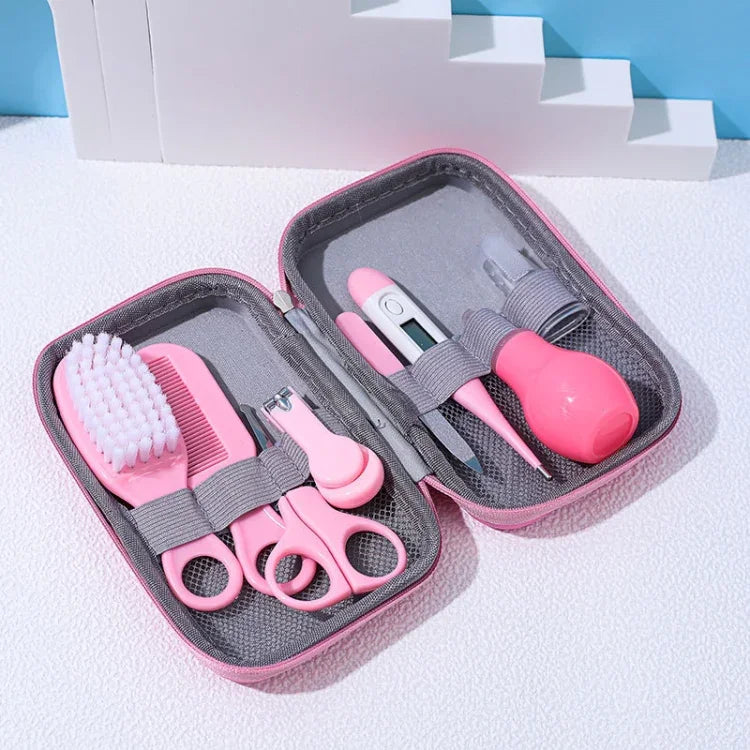 JR-6006 8-in-1 EVA Tasche Baby Reinigungs- und Pflegeset Baby tägliches Pflegeset, Blau, Pink, Gelb