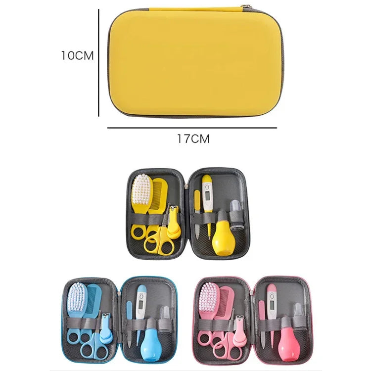JR-6006 8-in-1 EVA Tasche Baby Reinigungs- und Pflegeset Baby tägliches Pflegeset, Blau, Pink, Gelb