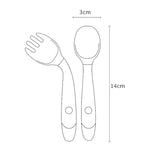 Children Eating Training Tableware Baby Bendable Silicone Soft Spoon, Green