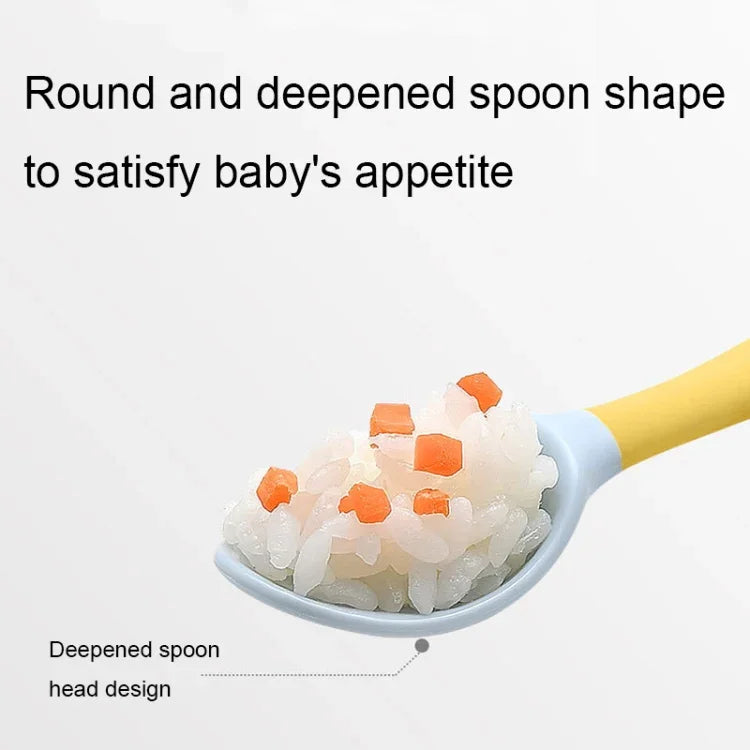 Children Eating Training Tableware Baby Bendable Silicone Soft Spoon, Green