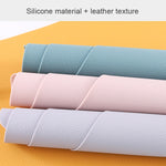 10 Stück tropfenförmige Silikon-Tischunterlage mit Lederstruktur, Küchenbecher- und Topfunterlage, Untersetzer (Grau), Untersetzer (Rot), Untersetzer (Pink), Untersetzer (Grün), Untersetzer (Blau)