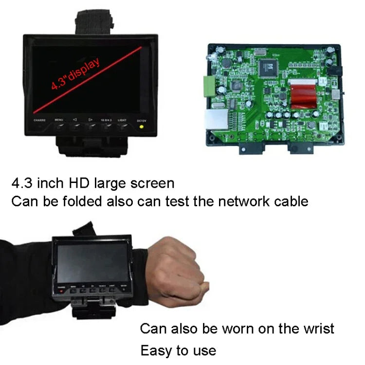 JSK-4300B 4,3 Zoll Handgerät zur Netzwerkkabelüberwachung mit 12 V Ausgang, 4,3 Zoll (mit US-Stecker-Netzteil), 4,3 Zoll (mit EU-Stecker-Netzteil), 4,3 Zoll (mit UK-Stecker-Netzteil), 4,3 Zoll (mit AU-Stecker-Netzteil)