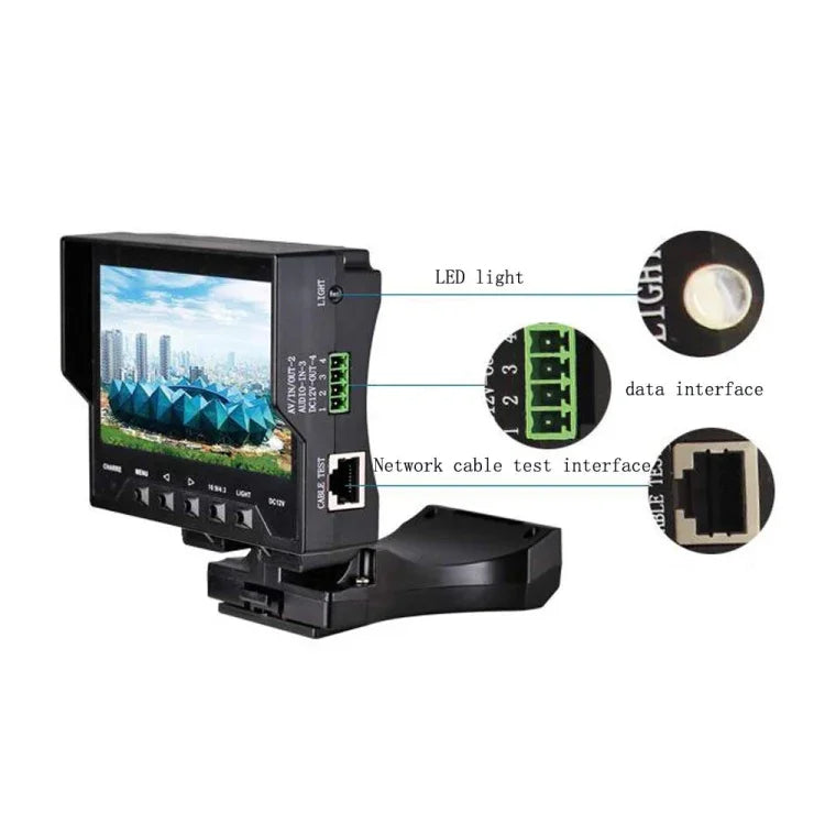 JSK-4300B 4,3 Zoll Handgerät zur Netzwerkkabelüberwachung mit 12 V Ausgang, 4,3 Zoll (mit US-Stecker-Netzteil), 4,3 Zoll (mit EU-Stecker-Netzteil), 4,3 Zoll (mit UK-Stecker-Netzteil), 4,3 Zoll (mit AU-Stecker-Netzteil)