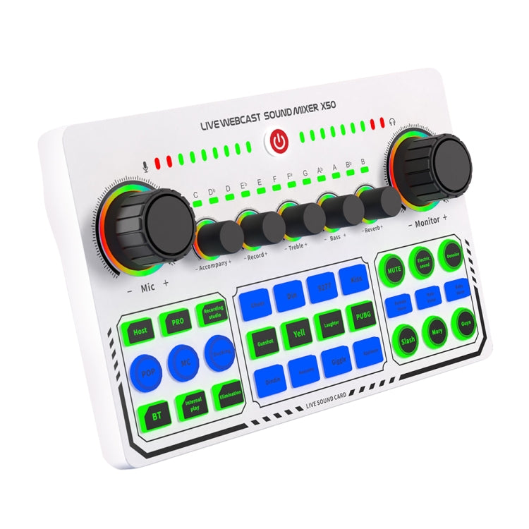 X50 Bluetooth RGB LED Live-Soundkarte mit OTG-Port-Schnittstelle, X50
