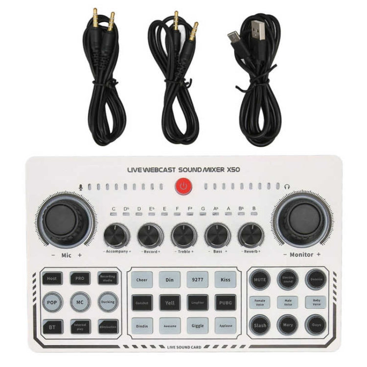 X50 Bluetooth RGB LED Live-Soundkarte mit OTG-Port-Schnittstelle, X50