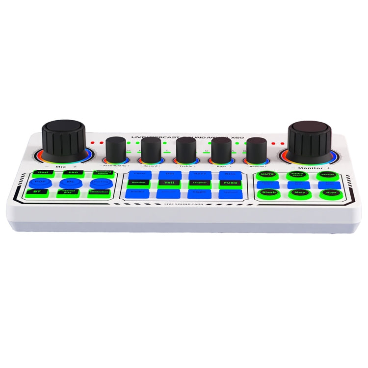 X50 Bluetooth RGB LED Live-Soundkarte mit OTG-Port-Schnittstelle, X50