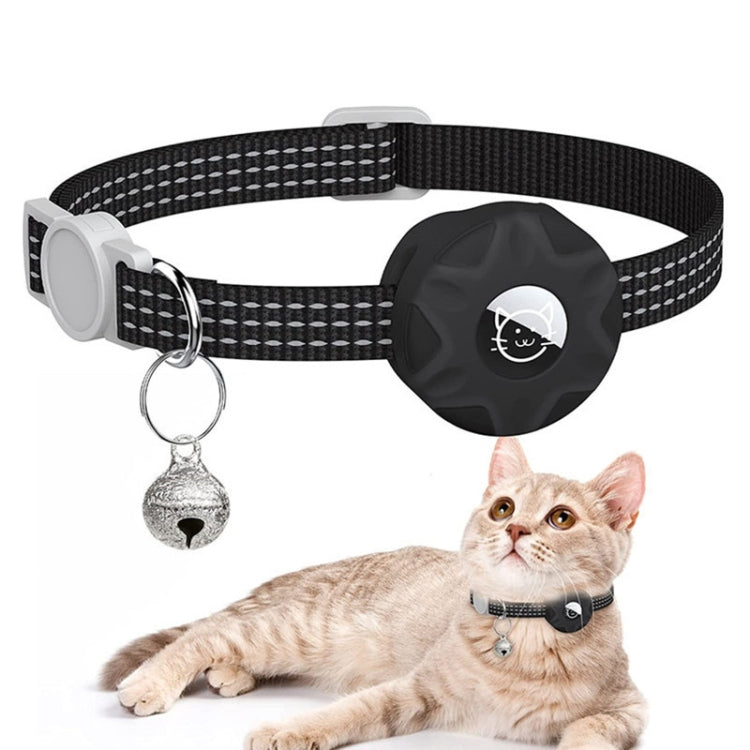 Für AirTag 2. Generation / AirTag 1. Generation Tracker Silikonhülle Reflektierendes Haustier Katzenhalsband mit Glocke