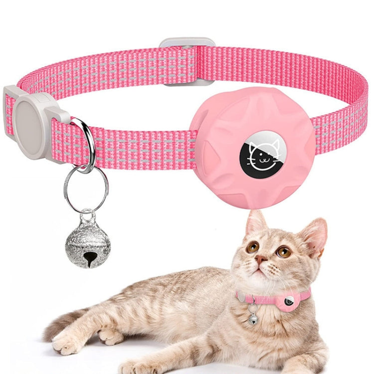 Für AirTag 2. Generation / AirTag 1. Generation Tracker Silikonhülle Reflektierendes Haustier Katzenhalsband mit Glocke