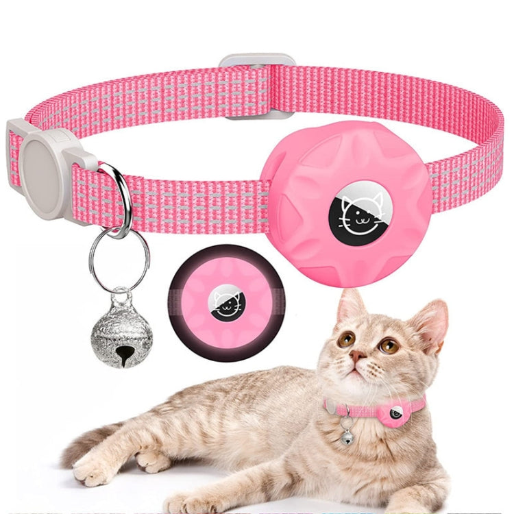 Für AirTag 2. Generation / AirTag 1. Generation Tracker Silikonhülle Reflektierendes Haustier Katzenhalsband mit Glocke