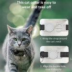 Für AirTag 2. Generation / AirTag 1. Generation Tracker Silikonhülle Reflektierendes Haustier Katzenhalsband mit Glocke