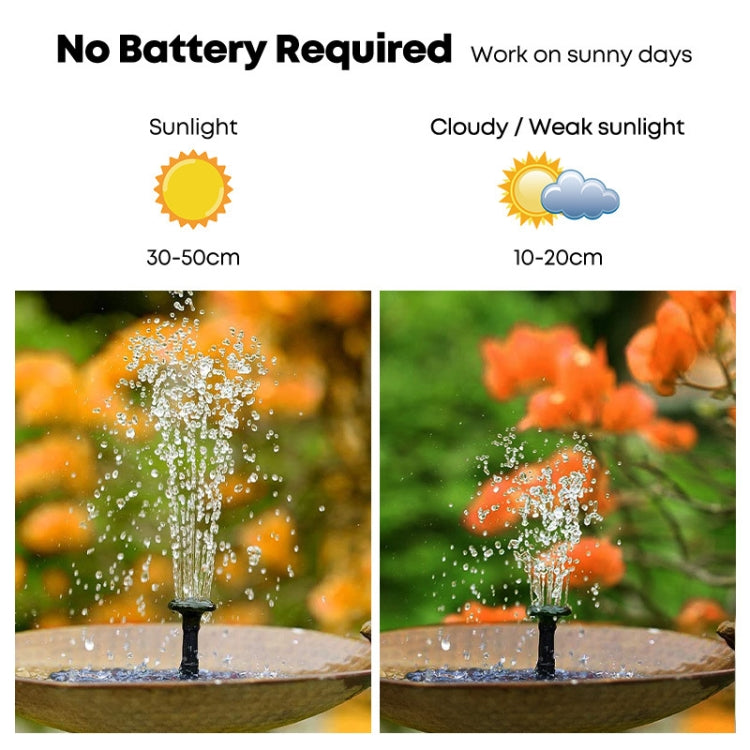 Solar-Wasserbrunnen, Teich, Vogelbad, solarbetrieben, schwimmendes Wasser, 13 cm, 16 cm