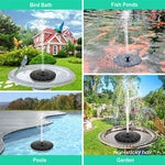 Solar-Wasserbrunnen, Teich, Vogelbad, solarbetrieben, schwimmendes Wasser, 13 cm, 16 cm