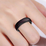 SH100 5,7mm Breiter Silikonring Glitzer Partnerring, Nr.8, Nr.9, Nr.10