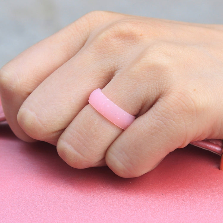 SH100 5.7mm Wide Silicone Ring Glitter Couple Ring, No.4, No.5, No.6, No.7