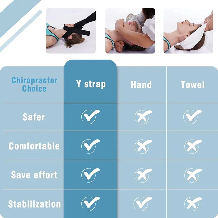 Y -Shaped Spine Chiropractic Decompression Traction Tool with Chin Strap, Spine  Traction