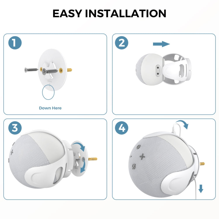 Für Amazon Echo Dot 4/5 AhaStyle PT183 Lautsprecher-Wandhalterung, Für Amazon Echo Dot 4/5 Weiß, Für Amazon Echo Dot 4/5 Schwarz