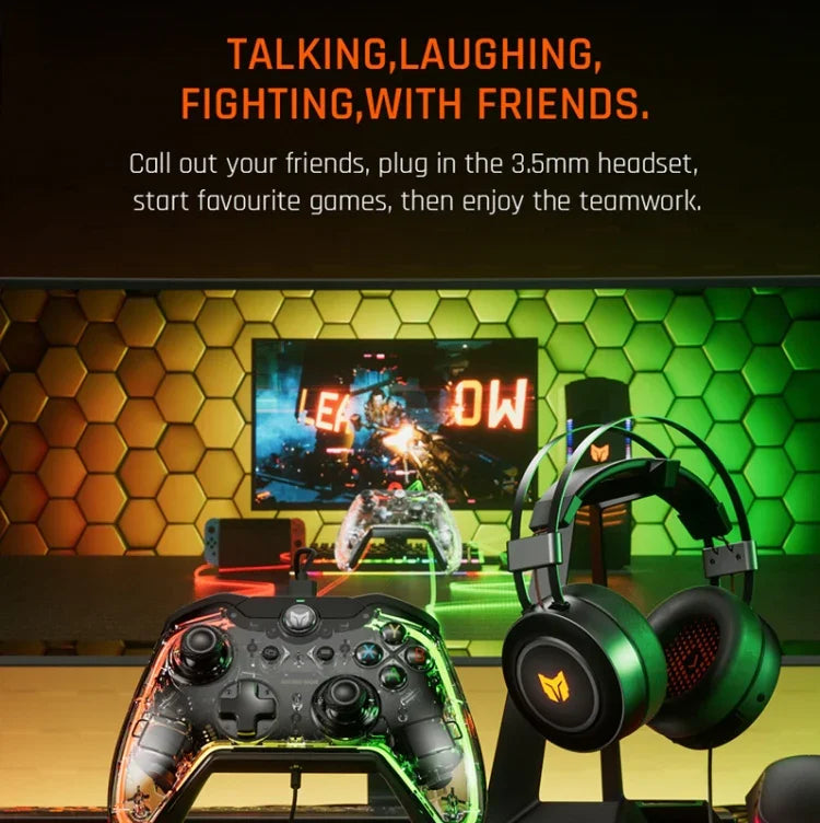 Kabelgebundener RGB-Gamepad-Controller für PC/Switch, BIGBIGWON C1 S